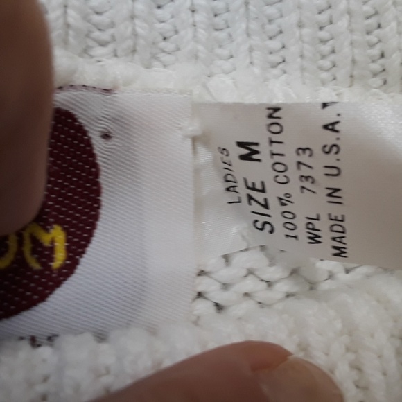 VINTAGE 90''s white oversized turtleneck sweater size Medium - Picture 5 of 8